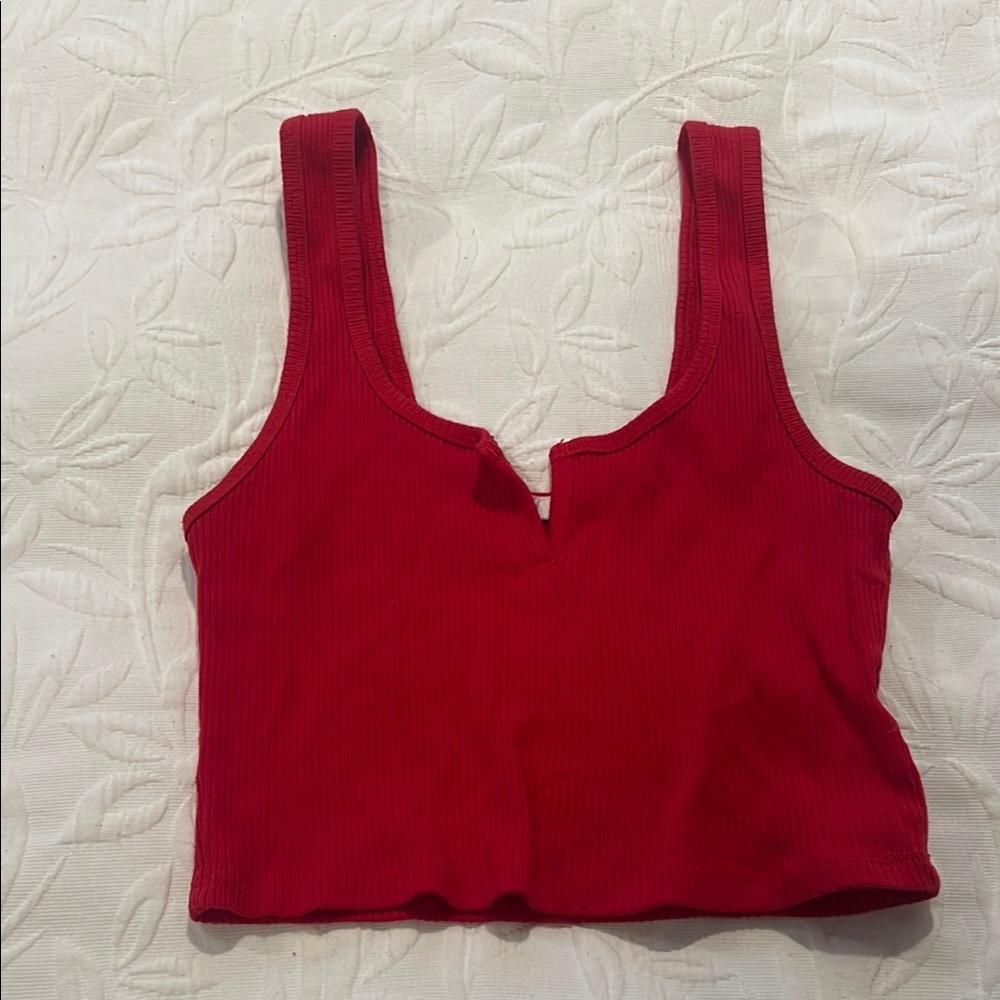 🛍️5 For $25🛍️ Garage Red Ribbed Crop Top